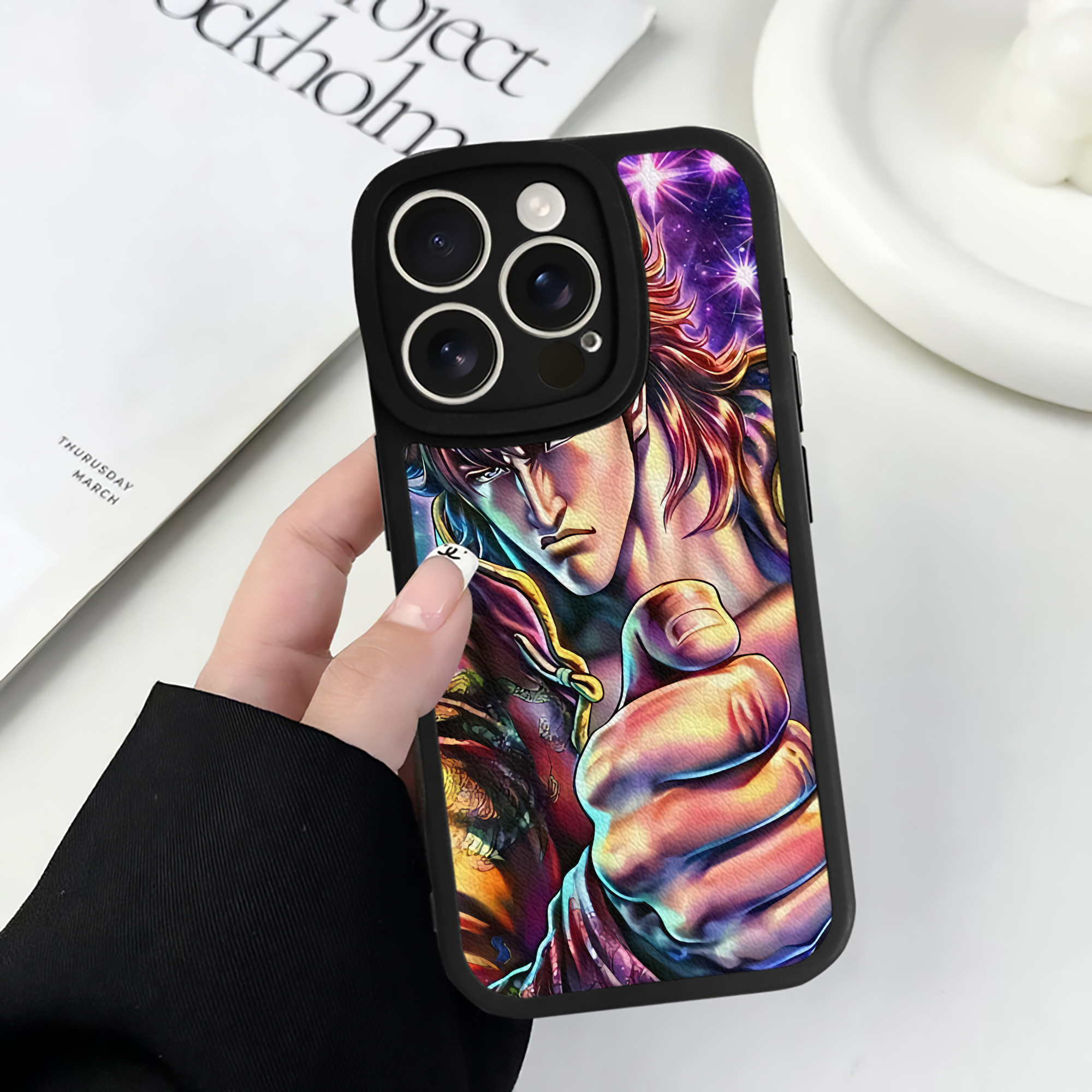 （画像用） 北斗の拳 Fist of the North Star 【iPhone 16シリーズ対応】シリコンスマホケース（レザー調） 材質：シリコン